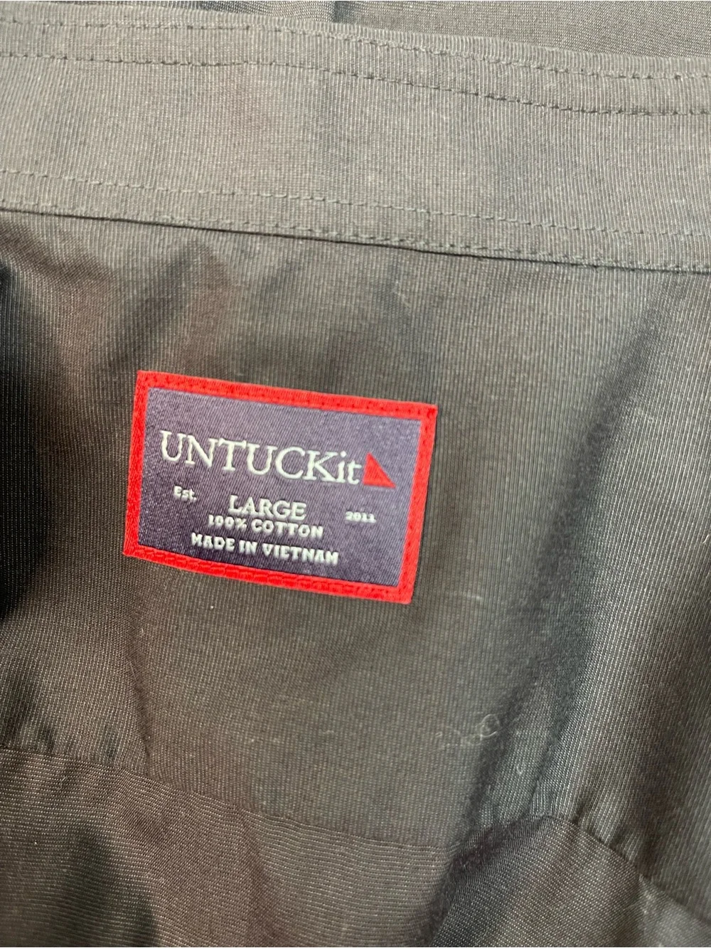 UNTUCKit Black Stone Wrinkle Free Button Down Shirt Black